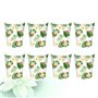 PRETYZOOM Lot De 16 Gobelets En Papier Jetables Avec Motif Tropical - Feuilles De Palmier Et Fleurs D'Hibiscus - IdéAl Pour FêTe
