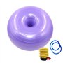 Ballon d'exercice avec Pompe Rapide Anti-éclatement et Anti-dérapant Yoga Ball Ballon de Gymnastique Donut d'entraînement de bas