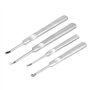 4 pcs Trancheuse en Cuir Outil de Sculpture en Cuir en Acier Inoxydable U/V Type Outil Kit pour Cuir Creuser Bricolage à La Main