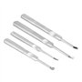 4 pcs Trancheuse en Cuir Outil de Sculpture en Cuir en Acier Inoxydable U/V Type Outil Kit pour Cuir Creuser Bricolage à La Main