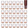 48 Pièces Chaise Casquettes 12mm-17mm Protection Pied de Patin Chaise Silicone Protection Plaquettes de Pieds de Meubles Chaise
