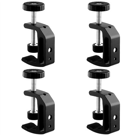CHEUKYIU Lot de 4 pinces C de type C - Plage de réglage de 0 à 60 mm - En alliage d'aluminium - Mini serre-joints pour installat