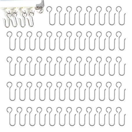 SYEYCW 60 Pièces Crochets Agrafes pour Rideaux