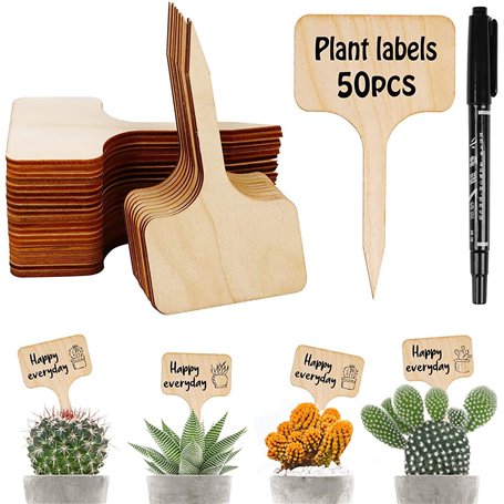 Lot de 50 étiquettes pour plantes de jardin