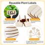 Lot de 50 étiquettes pour plantes de jardin, marqueurs de plantes en bambou, étiquette T type étiquettes de jardin réutilisables
