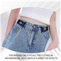 5 Pièces Ceinture Femme Homme Ceinture sans Boucle Élastique Invisible Ceinture pour Jeans Pantalon Robe Ceinture Réglable Dégag