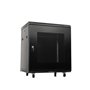 ECUTEE 12HE Armoire murale réseau 19" - Rack polyvalent - Boîtier réseau avec 4 roues amovibles - Charge maximale : 60 kg - Avec