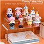 Nizirioo Lot de 6 présentoirs transparents en acrylique transparent pour objets de collection, figurines pops, cupcake, bijoux,