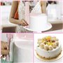 Minzhenamz Lot de 2 grattoirs à gâteau pour application de glaçage, outils de décoration réglables , crème, plastique, spatule,