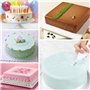 Minzhenamz Lot de 2 grattoirs à gâteau pour application de glaçage, outils de décoration réglables , crème, plastique, spatule,