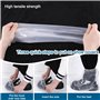 AABDTYYD 5 Paires Surchaussures Jetables Imperméables, Bottes PE Haute avec Élastiques (Transparent 46x39cm) - Taille Adulte 37-