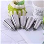 Pommee (1 Jeu de 5 Grand Douilles Pâtisserie en Acier Inoxydable DIY Kits Décoration de Gâteaux