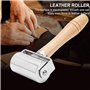 Rouleau de Presse en Cuir, Colle en Cuir Outils Rouleau, Outils Rouleau à Coller en Cuir, Rouleau de Presse en Cuir Avec Rouleau