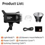 Godox SL60IID 70W LED Lumière Vidéo Continue, Bowens Mount 18600Lux@5600K@1m, CRI96 TLCI97, Réglage luminosité 0%-100%, Contrôle