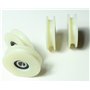 Lot de 4 poulies en nylon avec rainure ronde de 10 mm