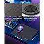 Tapis de Souris Gaming Matériau en Verre Speed Gaming Noir 350 x 260 mm Tapis de Souris Ultra Mince Améliore la Précision et la 