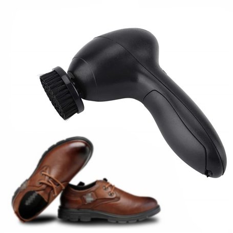 Cireuse à Chaussures Brosse à Chaussure Electrique avec 4 Têtes de Brosse pour Cirages et L'entretien des Chaussures Voyage Cade