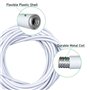 Fil de Rideaux 3 Mètre Blanc - Câble à Rideau Kit Avec 8 Paires Crochets et Yeux - Corde Suspendue pour Tringle à Suspendre des