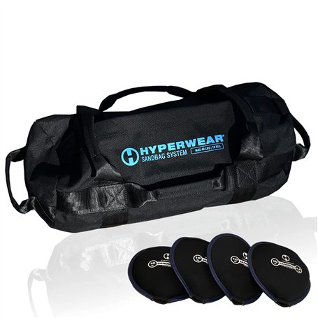 Hyperwear Sandbag System Sac de sable pour fitness avec cloche de sable pré-remplie Taille SM 4 x 4