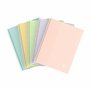 OXFORD Porte fiches bristol A5 School Life 80 vues / 40 pochettes Couverture Polypro Pastel Couleurs Assorties