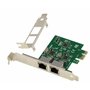 KALEA-INFORMATIQUE Carte contrôleur réseau PCI Express PCIe 2 Ports RJ45 Gigabit Ethernet 10 100 1000Mbps 1G. Double Chipset Rea