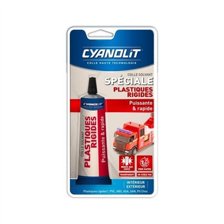 Colle spéciale plastiques - CYANOLIT - Fixation forte - Polyvalente pour plastiques