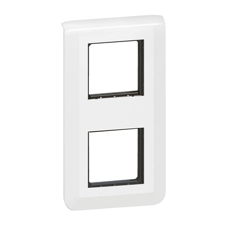 Legrand - Plaque Mosaic avec support pour 2 x 2 modules montage vertical - blanc