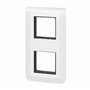 Legrand - Plaque Mosaic avec support pour 2 x 2 modules montage vertical - blanc
