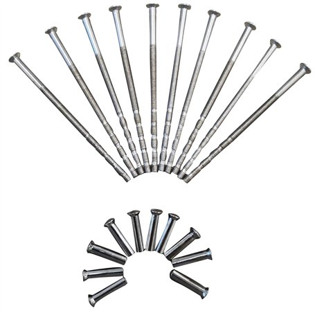 HERACLES - Vis reliure M4 recoupable 60-90mm avec douille M4x22 satin nickelé sachet de 10 - HERACLES - ACC-VR-6090NK