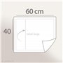 Linnea Taie d'oreiller uni 60x40 cm Pur Percale Primo Blanc