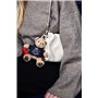 DOUDOU ET COMPAGNIE - Porte-Clés Peluche Ours T-Shirt Brodé Arc de Triomphe & Champs Élysées - 14cm - Collection Amour de Paris
