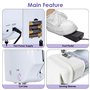 Todeco Machine à coudre portable avec tiroir, Machine à Coudre Débutant avec 12 programmes de couture, avec Kit Couture et pédal