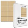 200 étiquettes autocollantes Kraft naturel de 105 X 74 mm - 8 étiquettes/feuille - pour impression Laser et Jet d'encre - 25 pla