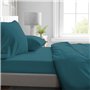 Drap housse - HOME LINGE PASSION - HP72117 - Microfibre 82 g - 180 x 200 cm - Bonnet 30 cm - Bleu canard