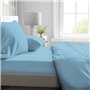 Drap housse - HOME LINGE PASSION - HP72123 - Microfibre 82 g - 140 x 190 cm - Bonnet 30 cm - Bleu ciel
