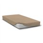 Drap housse - HOME LINGE PASSION - HP72126 - Microfibre 82 g - 160 x 200 cm - Bonnet 30 cm - Beige