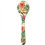 Les Jardins de la Comtesse - Couverts à Salade de Service en Mélamine Pure - Fleurs Exotiques - 33 cm – Rouge/Vert - Couverts de