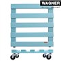 WAGNER Support à roulettes pour pot de fleur AQUA SPLASH 38 x 38 x 9,5 cm I intérieur + extérieur I Roule pot en bois massif cer