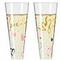 Ritzenhoff 6031004 Flûte à champagne 200 ml - Série Goldnacht Duett 2023-2x pièce de designer avec de l'or véritable - Made in G