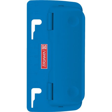 Brunnen Colour Code 102065033 Perforatrice de poche avec règle gaufrée et fonction de retenue Bleu/azur