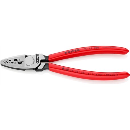 Knipex Pince à sertir pour embouts de câble gainées en plastique 180 mm 97 71 180