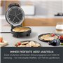 SEVERIN Gaufrier 1 000 W, Appareil à gaufres au revêtement antiadhésif pour gaufres norvégiennes moelleuses et croustillantes, M