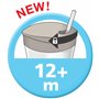 NUK Action Cup Lot de 2 pailles de rechange en silicone souple sans BPA Transparent