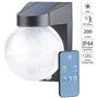 Luminea Lampe Murale Solaire à LED en Verre craquelé avec détecteur de mouv...
