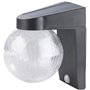 Luminea Lampe Murale Solaire à LED en Verre craquelé avec détecteur de mouv...