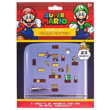 Lot de 23 aimants Super Mario - Rouge et Bleu