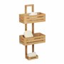 Relaxdays Serviteur de douche en bambou H x l x P: 65 x 28 x 15