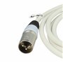 vhbw Câble lumière DMX prise XLR mâle et femelle compatible avec éclairage scénique, projecteurs - 3 broches, câble PVC, blanc,