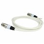 vhbw Câble lumière DMX prise XLR mâle et femelle compatible avec éclairage scénique, projecteurs - 3 broches, câble PVC, blanc,