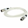 vhbw Câble lumière DMX prise XLR mâle et femelle compatible avec éclairage scénique, projecteurs - 3 broches, câble PVC, blanc,
